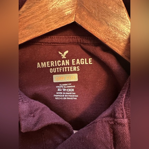 Men’s American Eagle Outfitter Core Flex Fitted Polo in Deep Burgundy, XS. - Picture 7 of 7